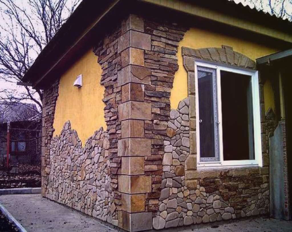Облицовка наружных стен натуральным камнем